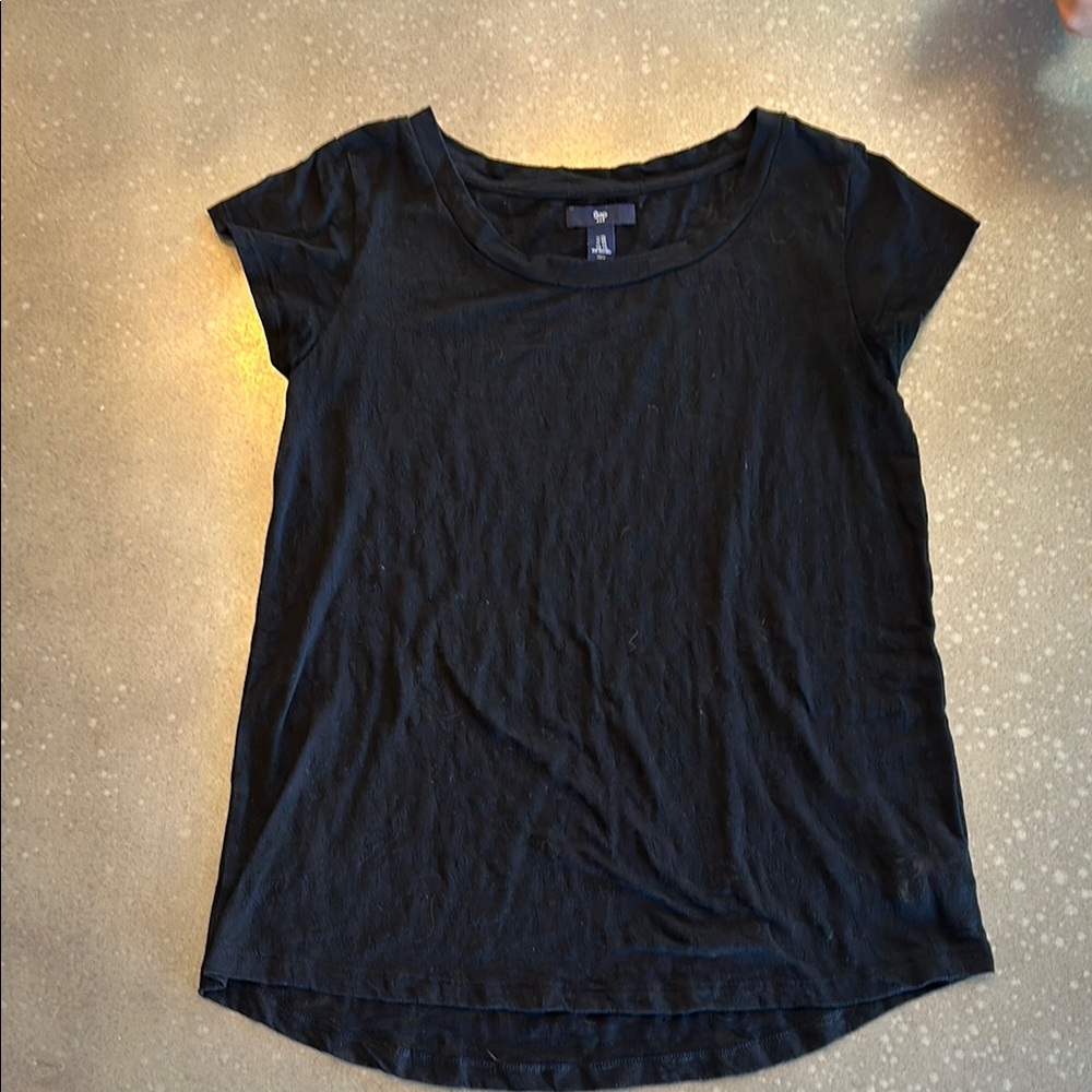 Women's Black Short Sleeve Top